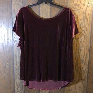 Velvet soft women’s plus size top 5x deep purple